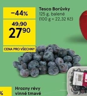 Borůvky Tesco