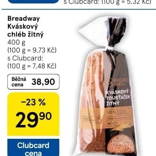 Chléb žitný kváskový Breadway