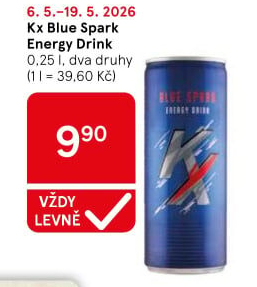 Energetický nápoj Kx Blue Spark