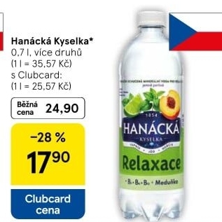 Funkční voda Hanáckákyselka