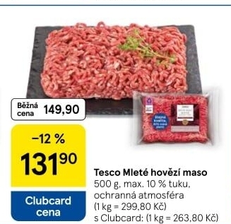 Hovězí mleté maso Tesco