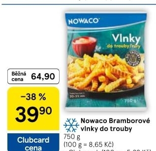 Hranolky vlnky mražené Nowaco