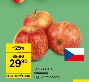 Jablka červená Gala