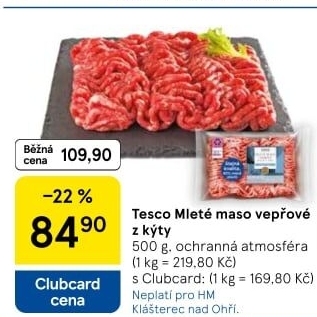 Maso mleté vepřové Tesco