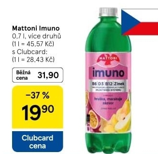 Ochucená voda Mattoni Imuno