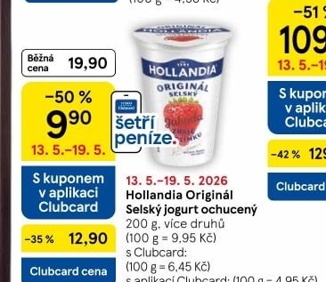Ochucený jogurt selský Hollandia