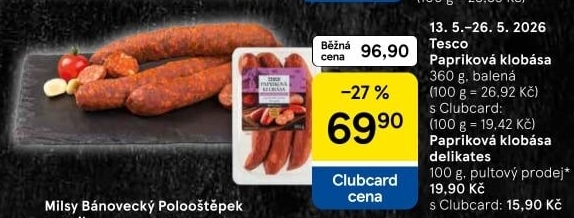 Papriková klobása delikates