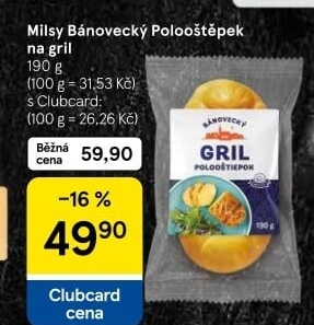 Sýr Polooštiepok na gril bánovecký Milsy