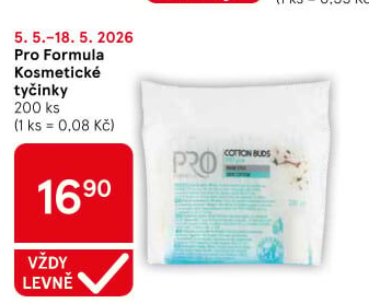 Tyčinky vatové Pro Formula Tesco