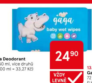 Vlhčené ubrousky dětské Gaga