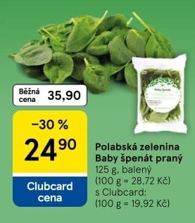 Baby špenát Polabská zelenina