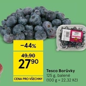 Borůvky Tesco