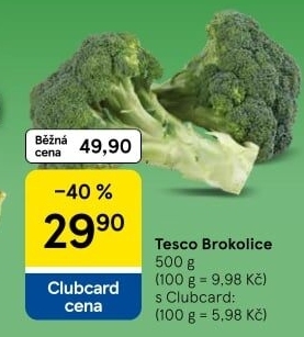 Brokolice Tesco