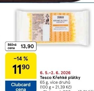 Plátky křehké Tesco