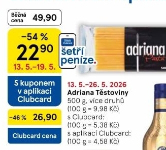 Těstoviny Adriana