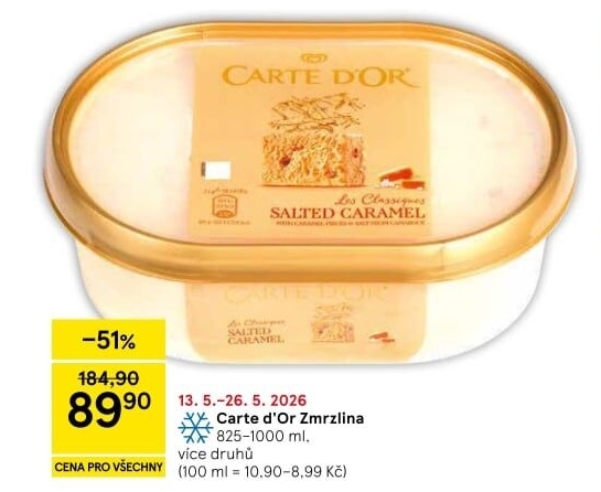 Zmrzlina ve vaničce Carte D'