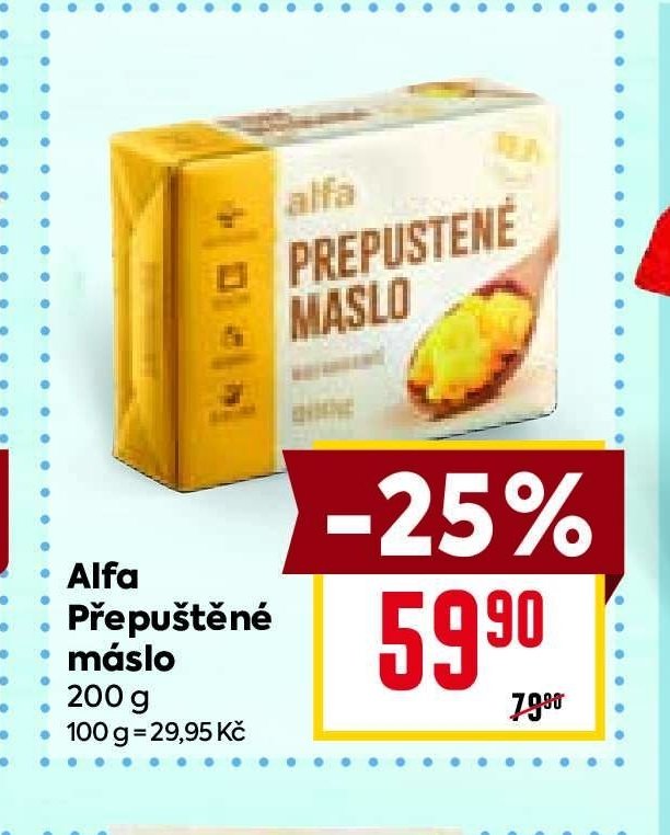 Alfa Přepuštěné máslo 200 g
