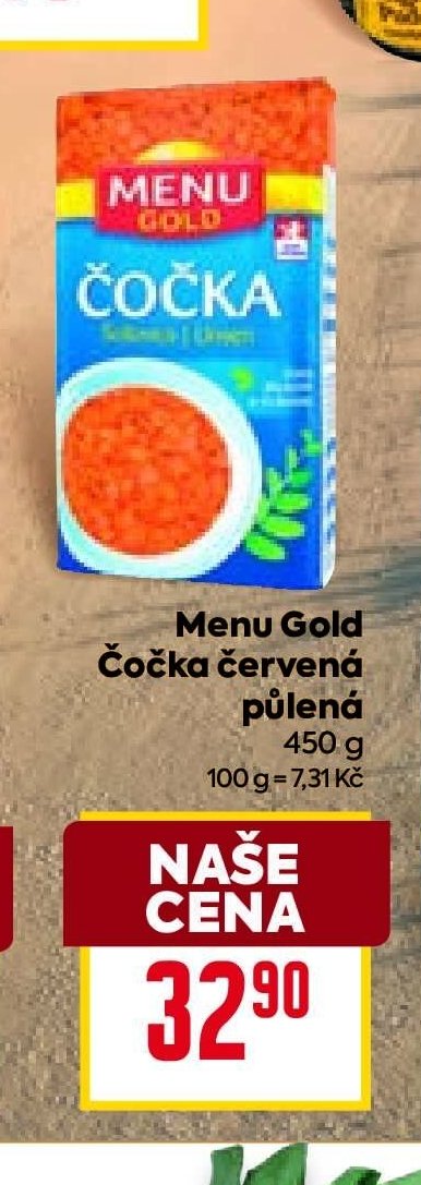 Menu Gold Čočka červená půlená 450 g