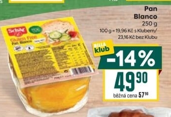 Chléb bez lepku Pan Blanco Schär