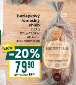 Chléb řemeslný bez lepku Dr.Pekař