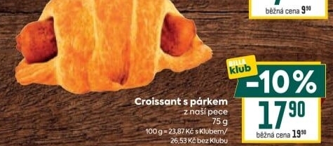 Croissant s párkem