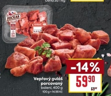 Maso na guláš vepřové Vocílka