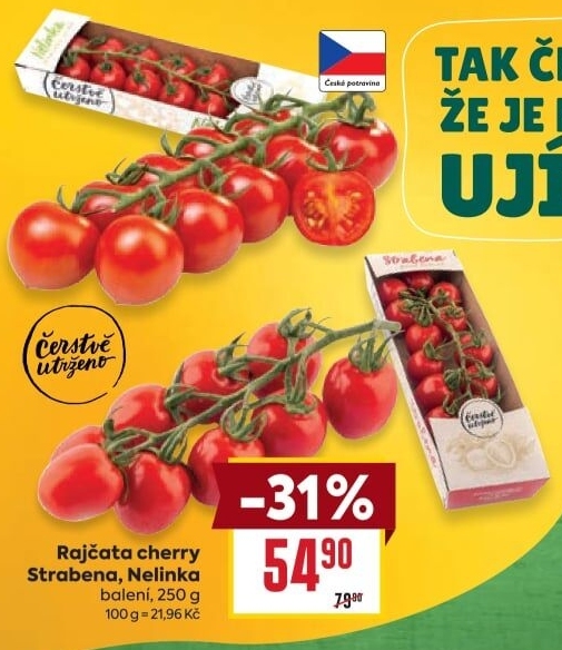 Rajčata cherry keříková Čerstvě utrženo