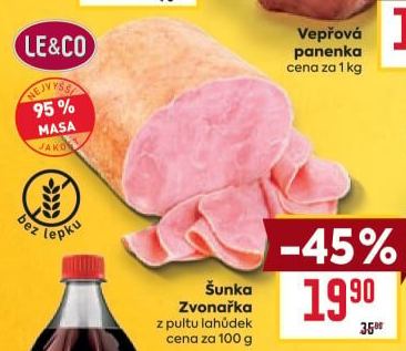 Šunka Zvonařka nejvyšší jakosti LE&amp