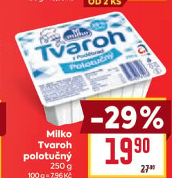 Tvaroh polotučný z Poděbrad Milko