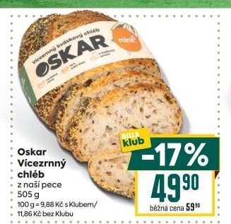 Chléb kváskový vícezrnný Oskar Minit
