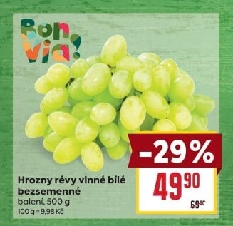 Hrozny bílé bezsemenné Billa Bonvia
