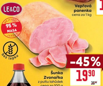 Šunka Zvonařka nejvyšší jakosti LE&amp