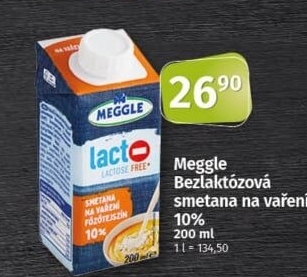 Smetana na vaření bez laktózy Meggle
