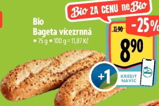Bageta vícezrnná bio
