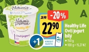 Bílý jogurt ovčí Healthy life Nature'