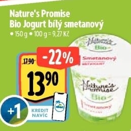 Bílý jogurt smetanový Bio Nature'