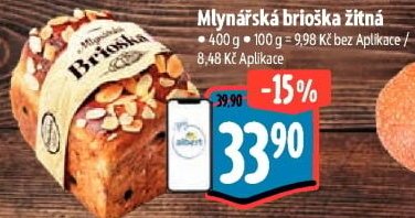 Brioška Mlynářská žitná Albert