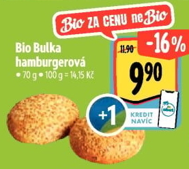 Bulka na hamburger bio