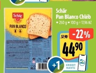 Chléb bez lepku Pan Blanco Schär
