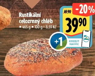 Chléb celozrnný rustikální