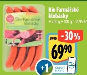Farmářské klobásky bio Ponnath