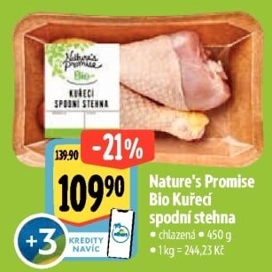 Kuřecí stehna bio Nature'