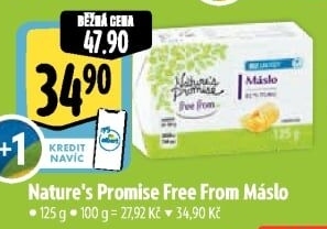 Máslo bez laktózy Free From Nature'