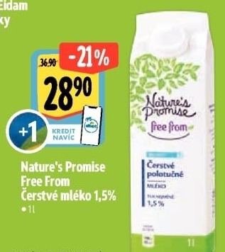 Mléko čerstvé bio Free From Nature'