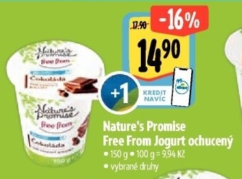 Ochucený jogurt bez laktózy Free From Nature'