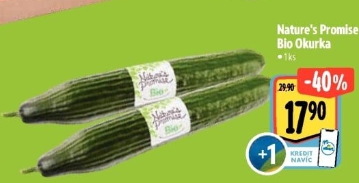 Okurka salátová - hadovka bio Nature'