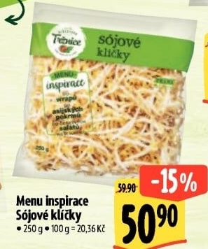 Sójové klíčky Menu inspirace Albert
