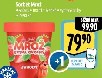 Sorbet v kelímku Mrož Prima