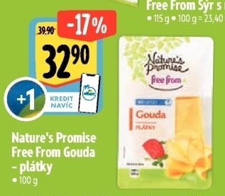 Sýr Gouda bez laktózy Free From Nature'