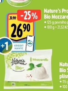 Sýr Mozzarella bio Nature'